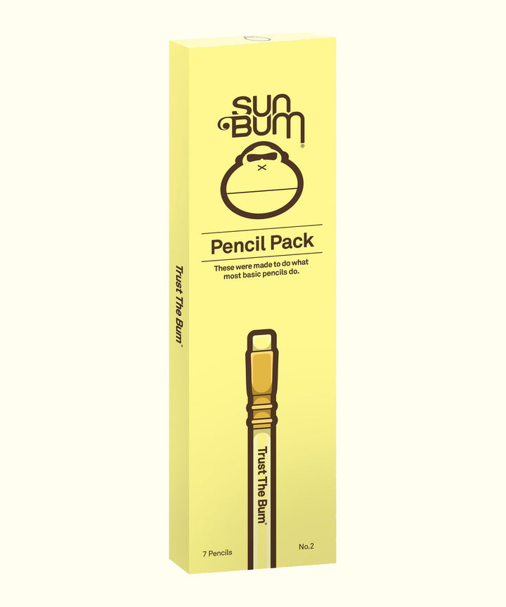 Yellow box of seven No.2 pencils labeled