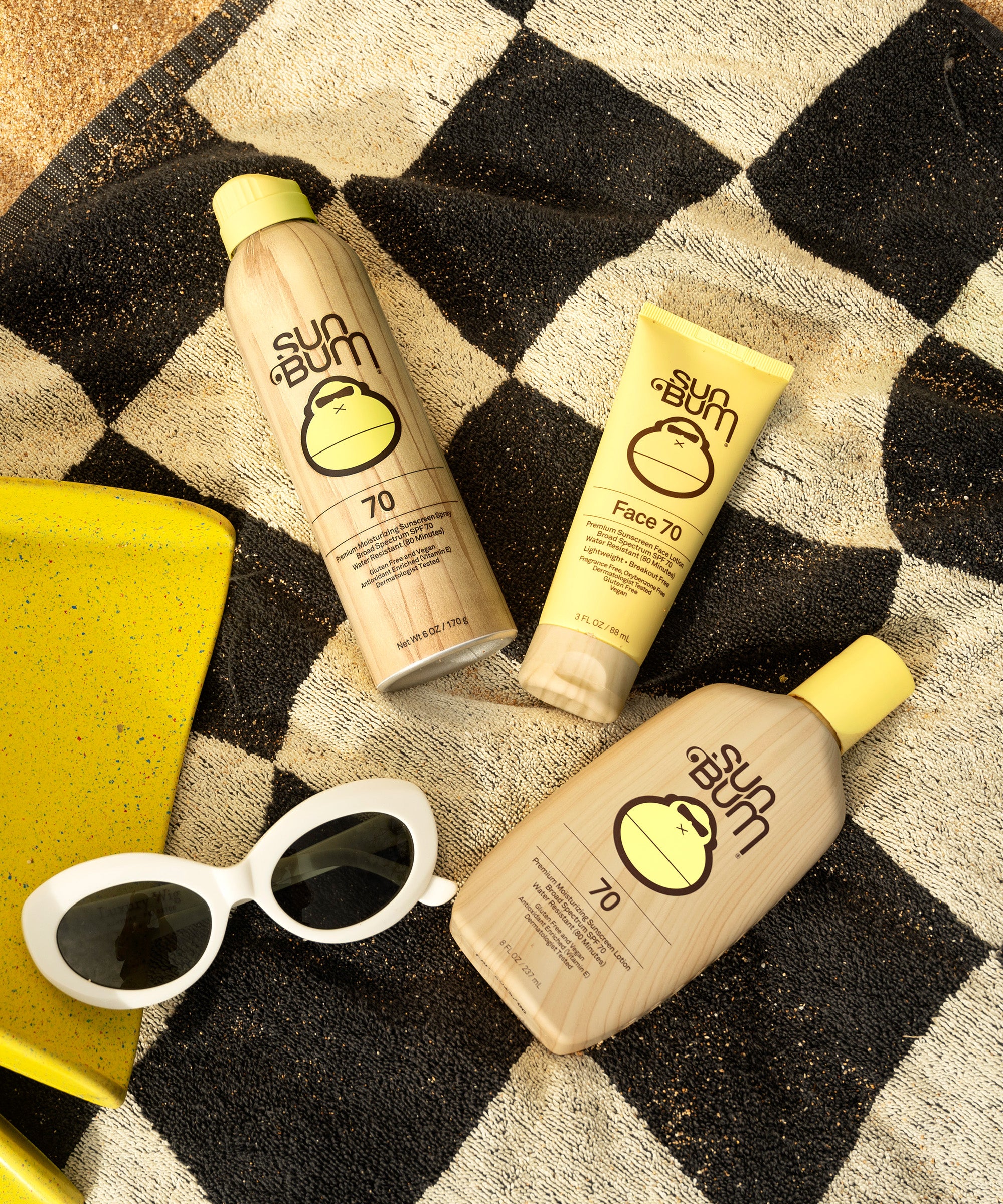 Original SPF 70 Sunscreen Face Lotion for weightless, invisible protection on the skin by Sun Bum.