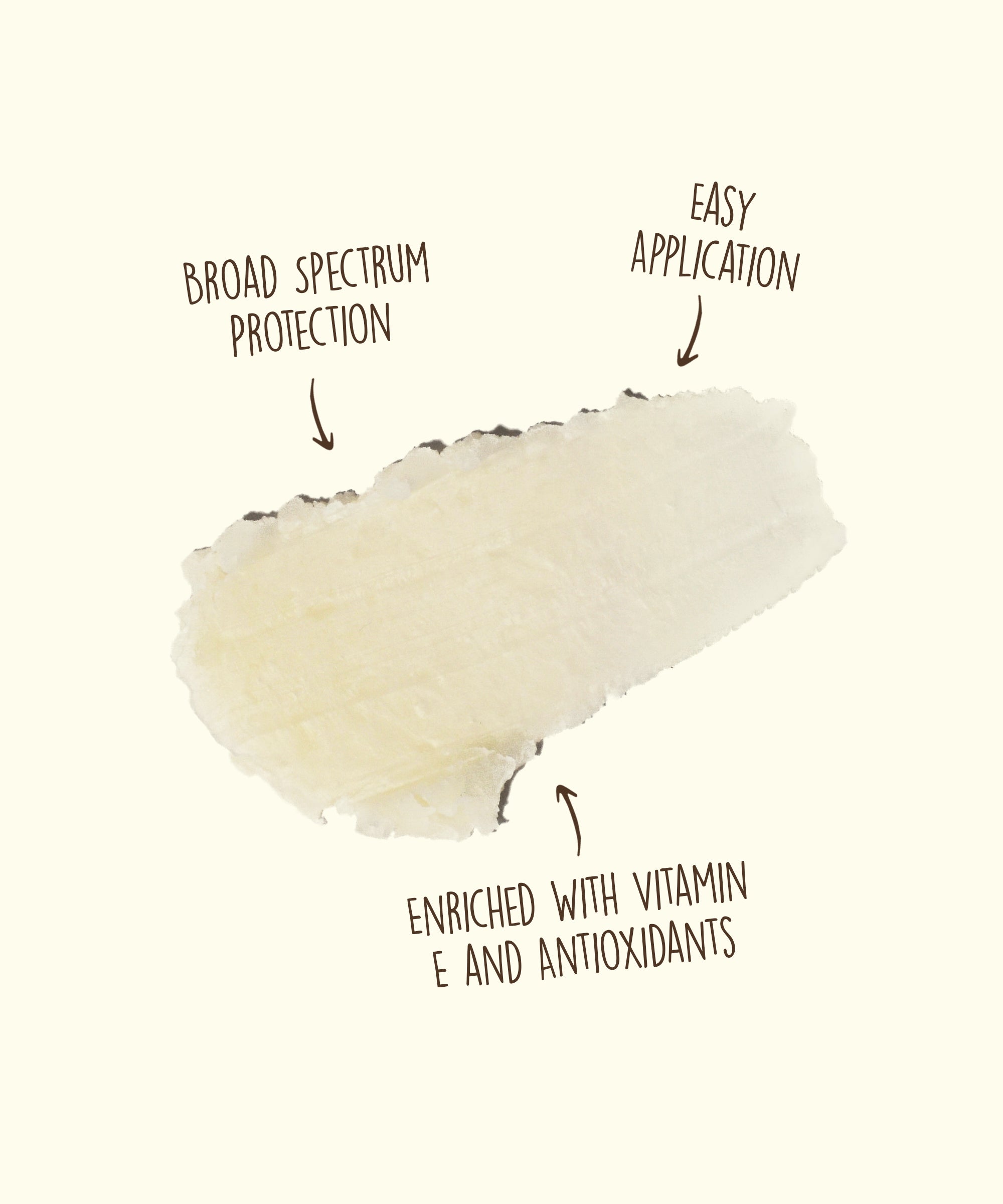 Creamy texture of Original SPF 30 Sunscreen Face Stick with broad spectrum, vitamin E, antioxidants by Sun Bum