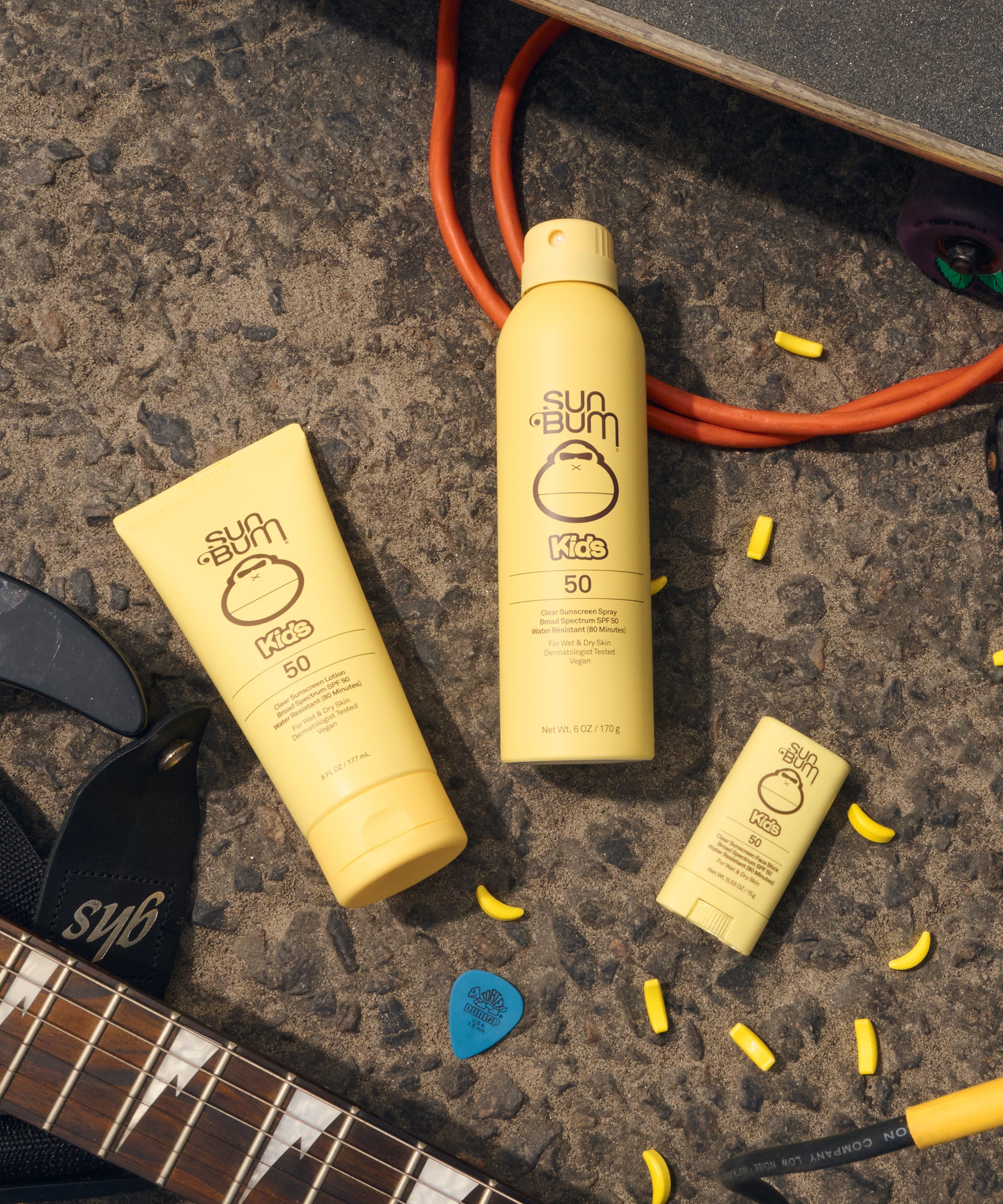 Kids SPF 50 Clear Sunscreen Face Stick with water-resistant formula for wet or dry skin by Sun Bum