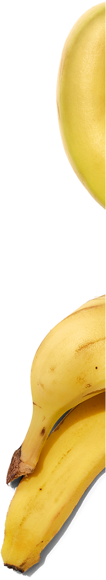 Banana on a white background