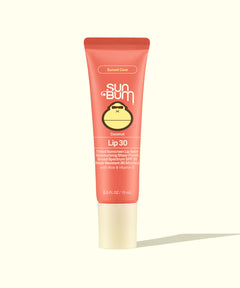 Sun Bum lip balm tube on a white background