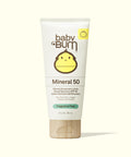 Baby Bum Mineral 50 sunscreen lotion tube on a white background