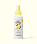 Baby Bum sunscreen spray bottle on a white background