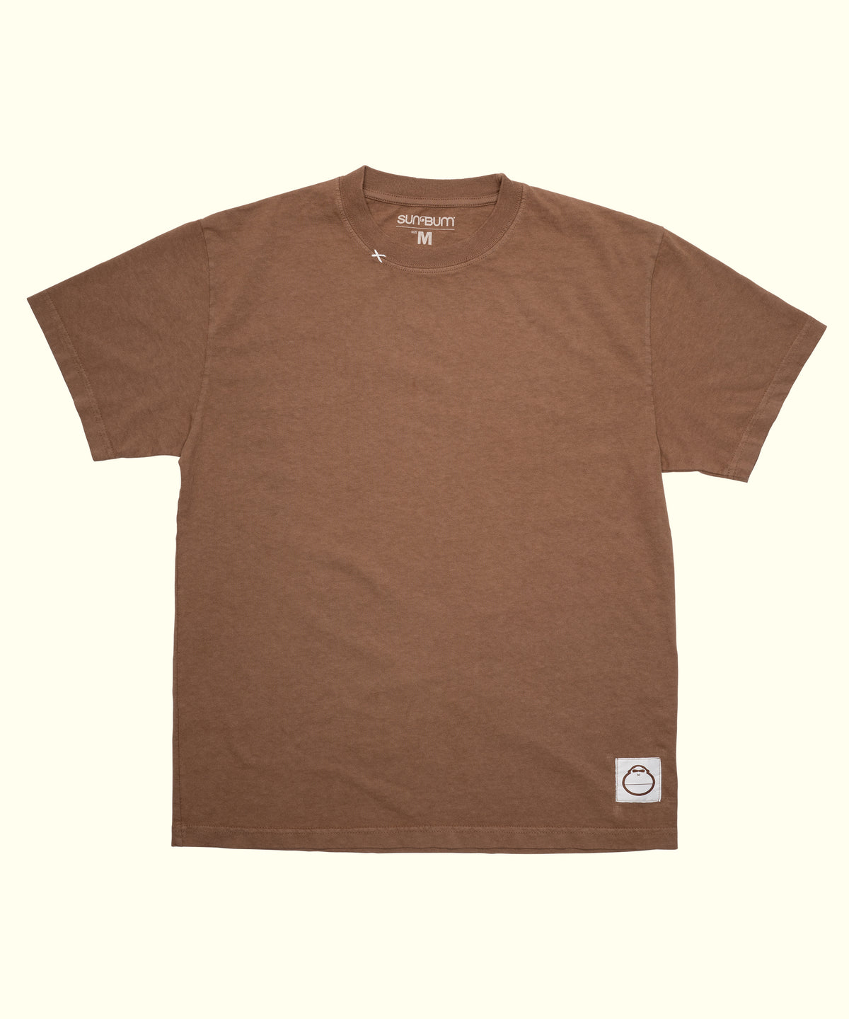 Original Tee (Brown), a brown short sleeve cotton shirt displayed flat