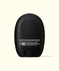 Black high-performance mineral sunscreen face stick on a white background