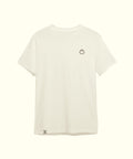 Plain white tee with a small mascot logo on the front, perfect for casual wear. Sun Bum