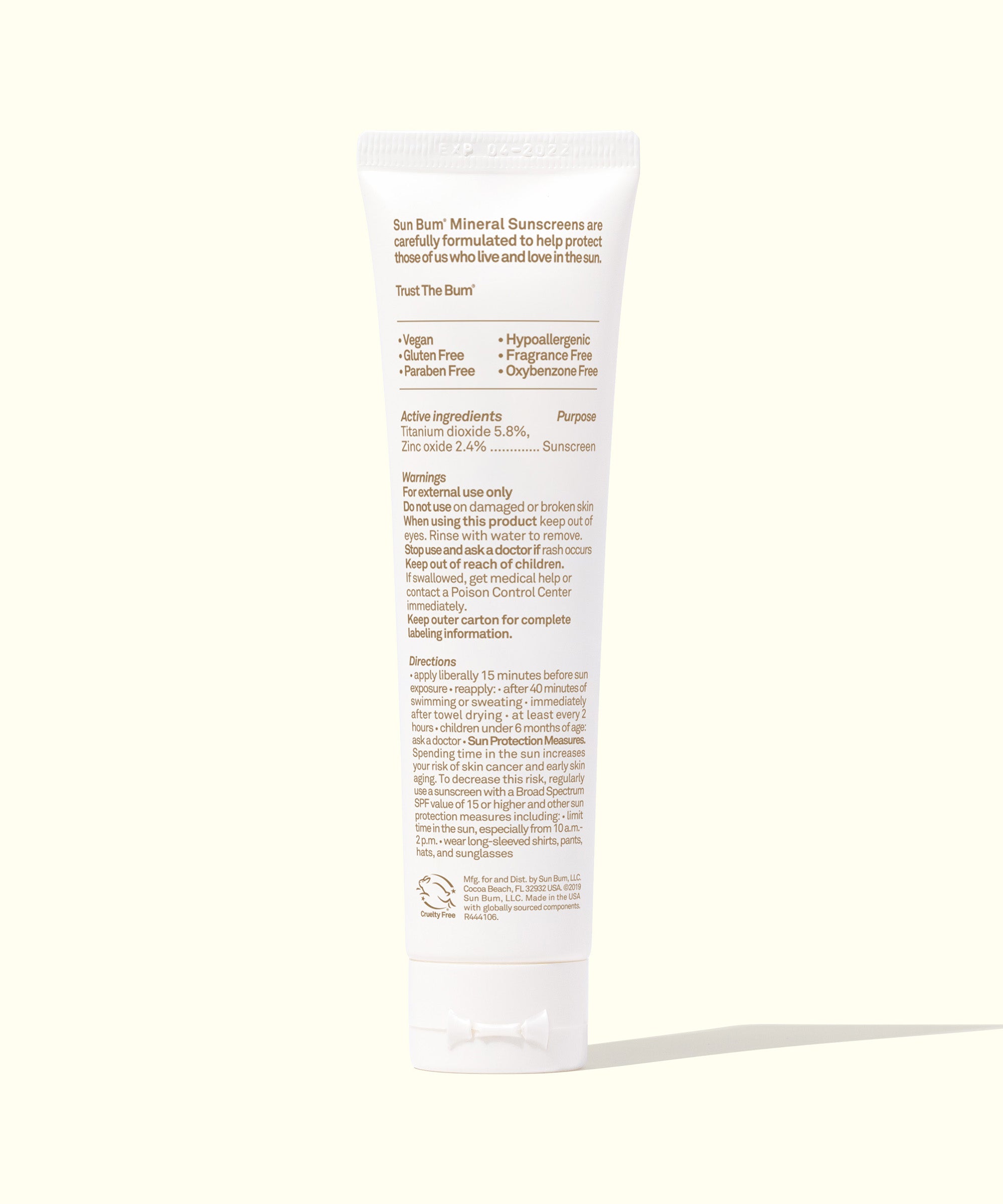 Mineral SPF 30 Tinted Sunscreen Face Lotion, fragrance-free formula that glides on smoothly, acts as a lightweight primer, and leaves a matte finish. Sun Bum.