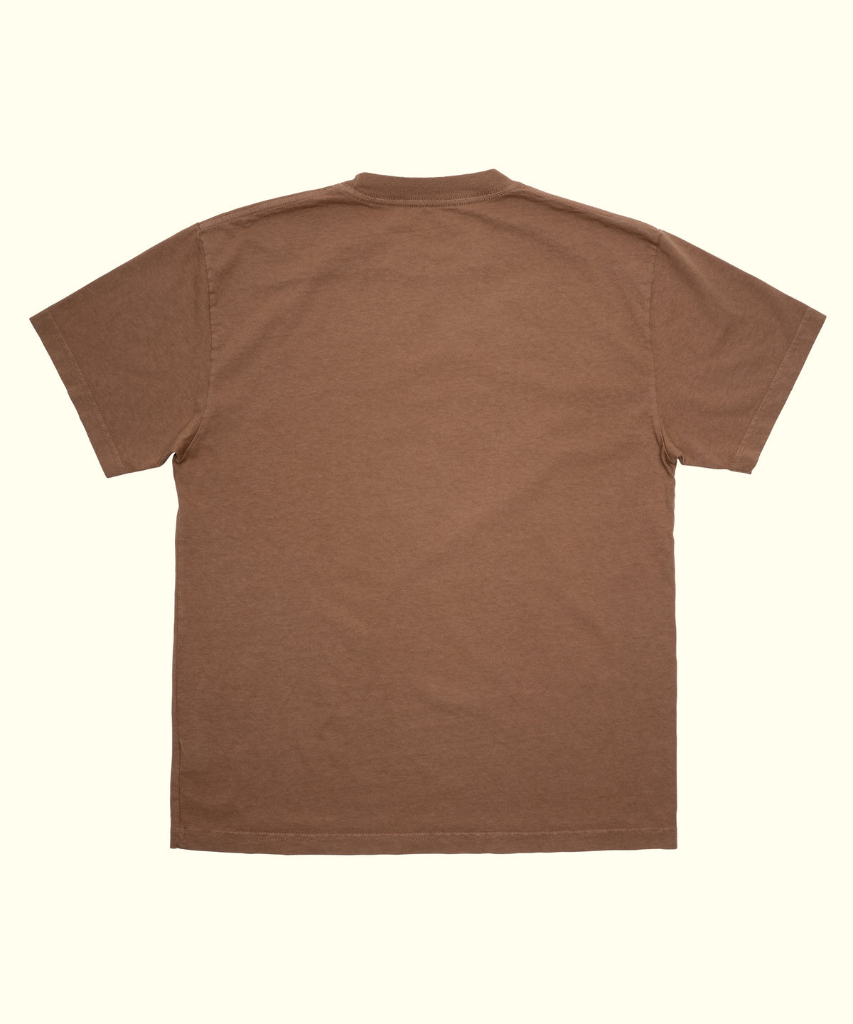 Original Tee (Brown), brown cotton short sleeve shirt shown from the back