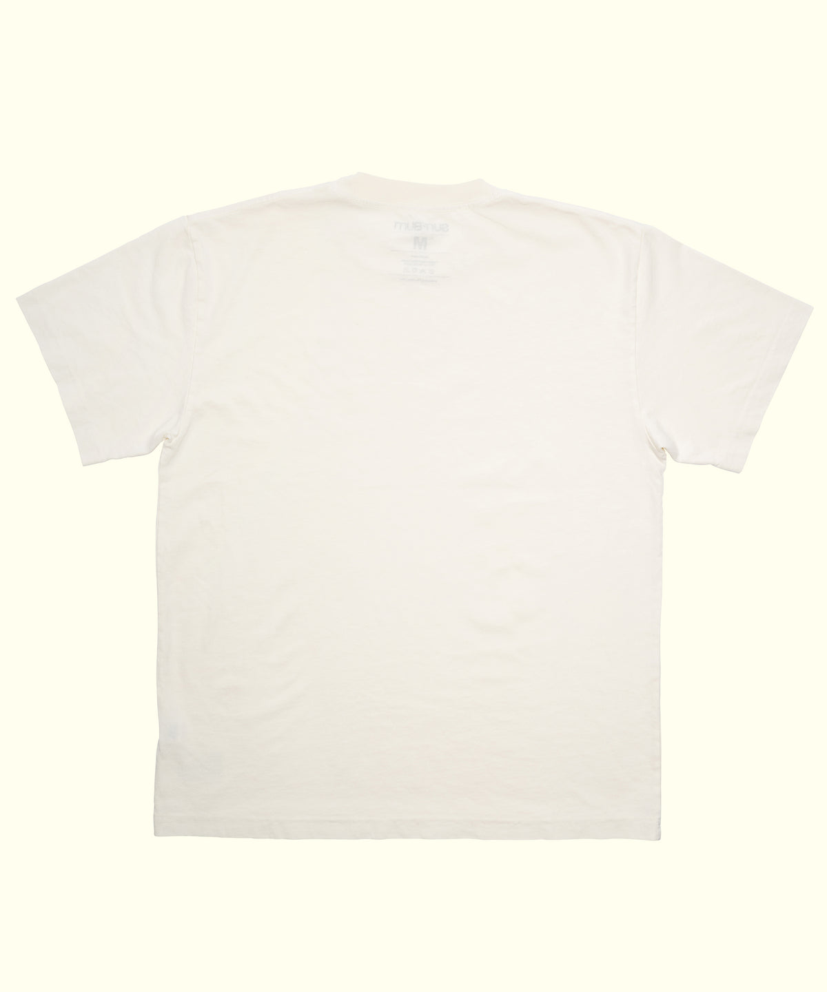 Original Tee (Cream), 100% cotton short sleeve shirt displayed from the back