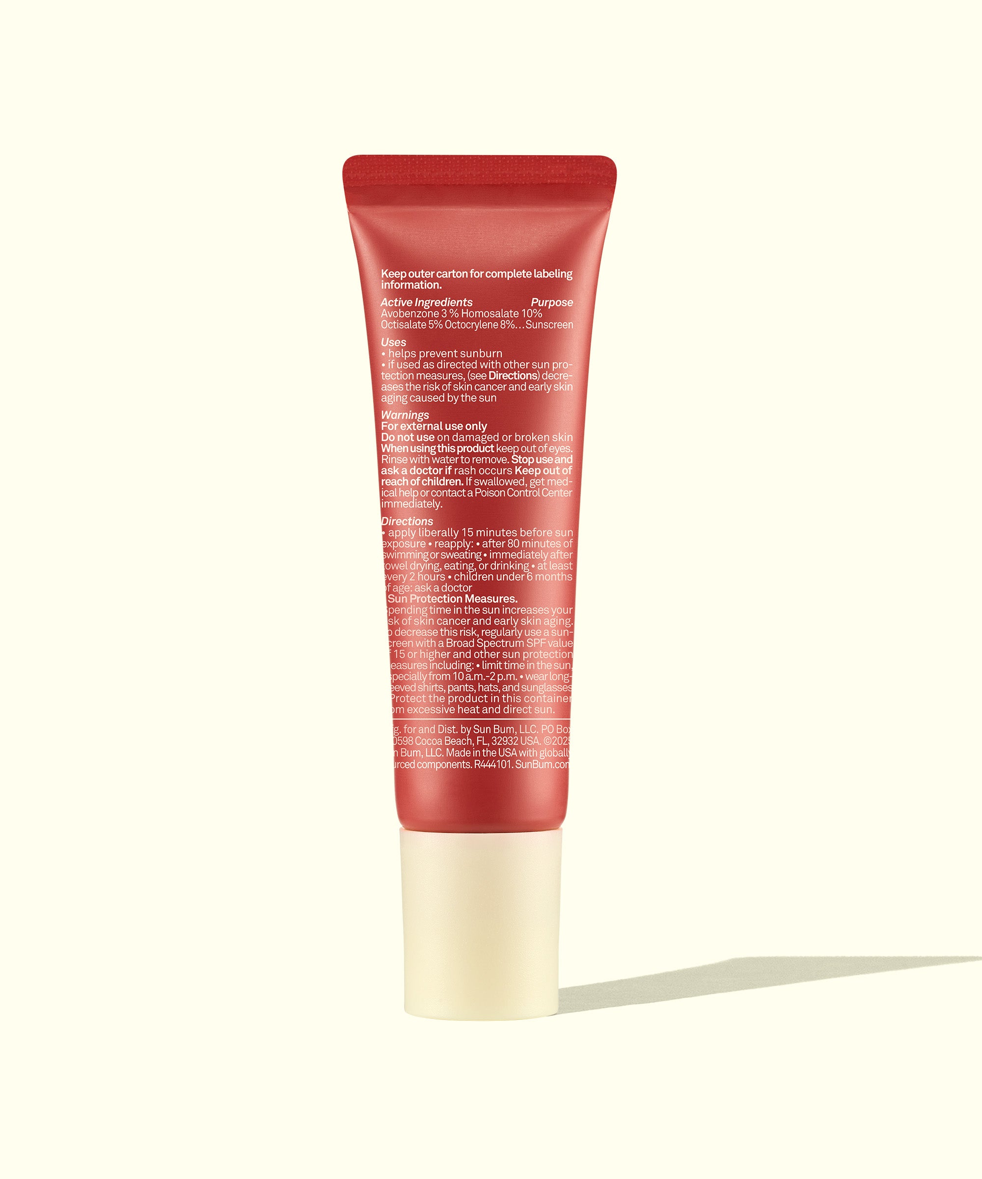 Sun Bum Tinted Lip 30 Bonfire - Moisturizing Sunscreen Lip Balm with SPF 30 for hydrating lip protection.