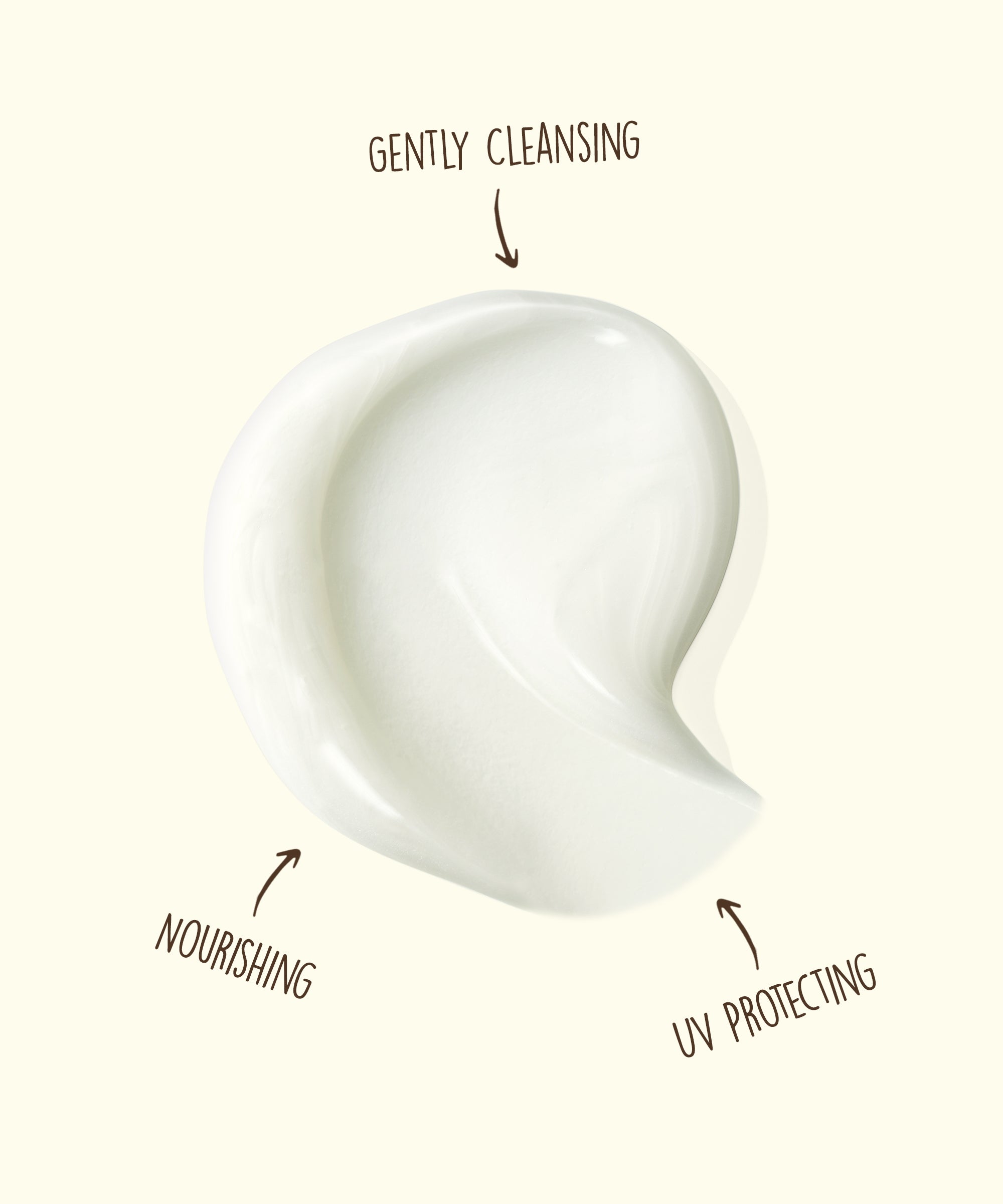Swatch of nourishing curls shampoo that gently cleanses and protects hair from UV damage - Curls Shampoo - Sun Bum