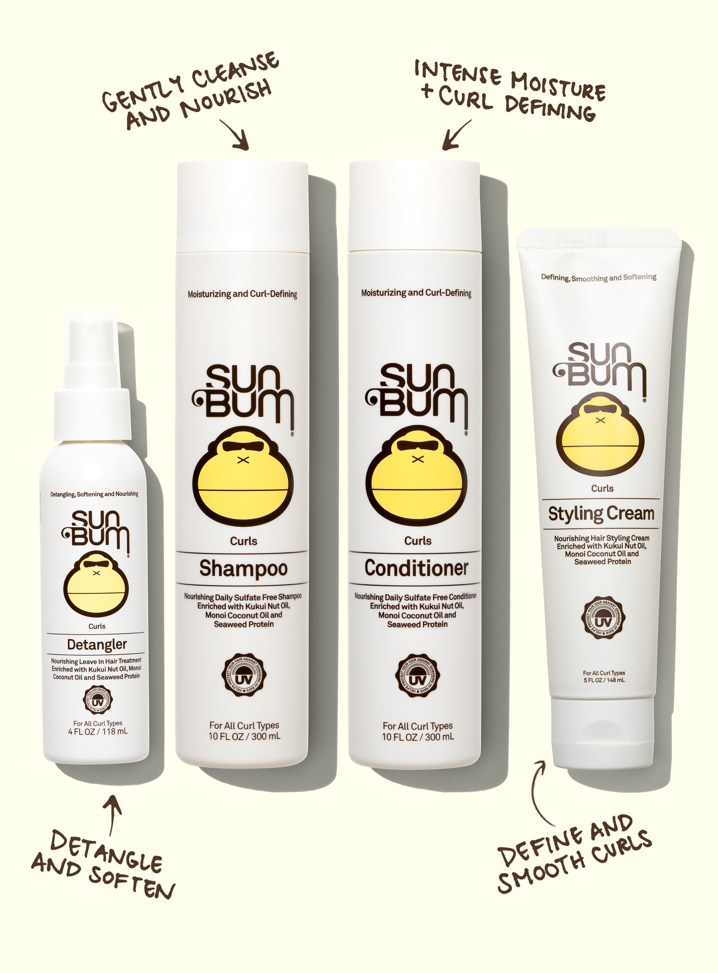 Curly Hair Detangling Spray: Detangler for Curly & Wavy Hair | Sun Bum