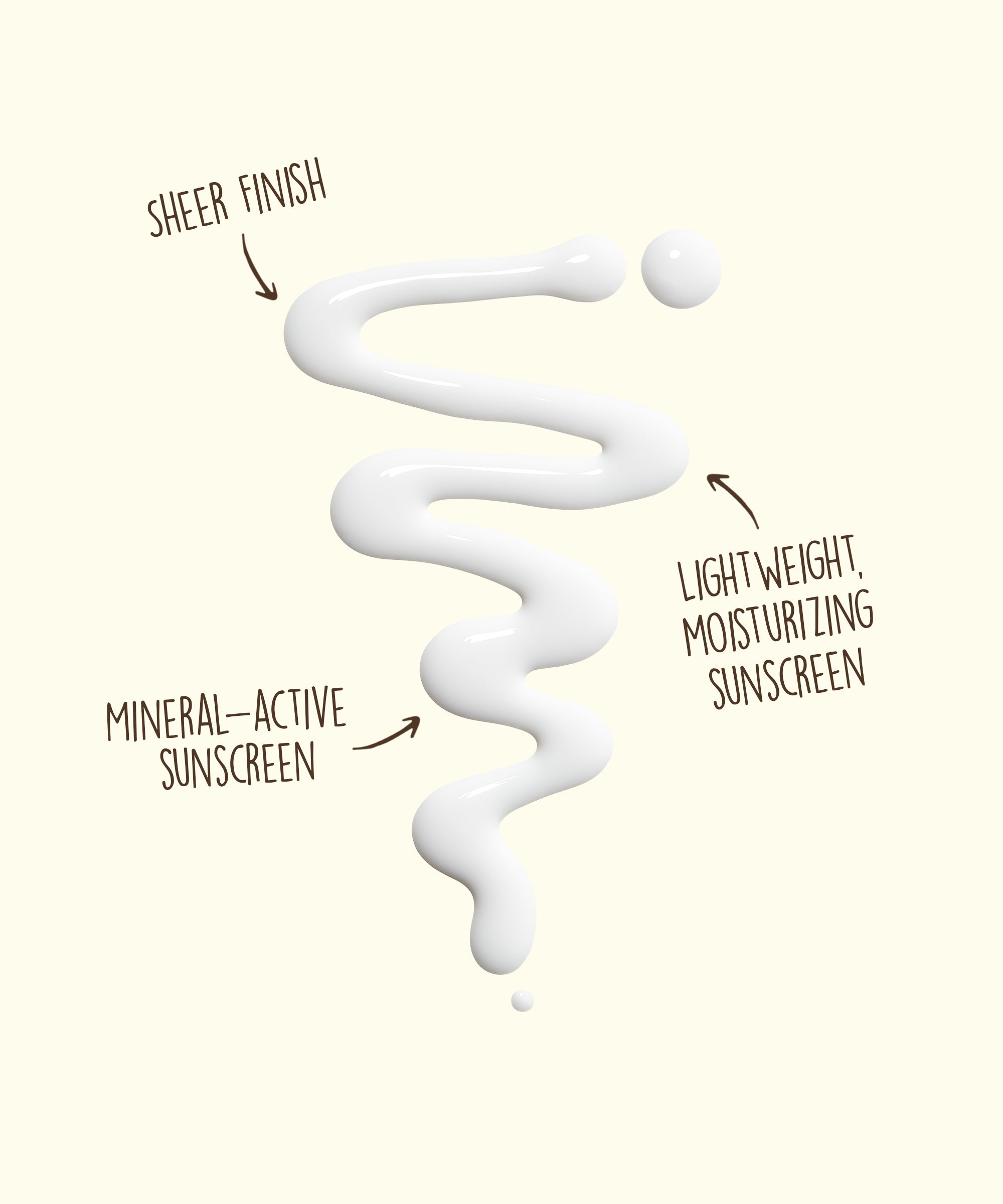 White sunscreen on a cream background