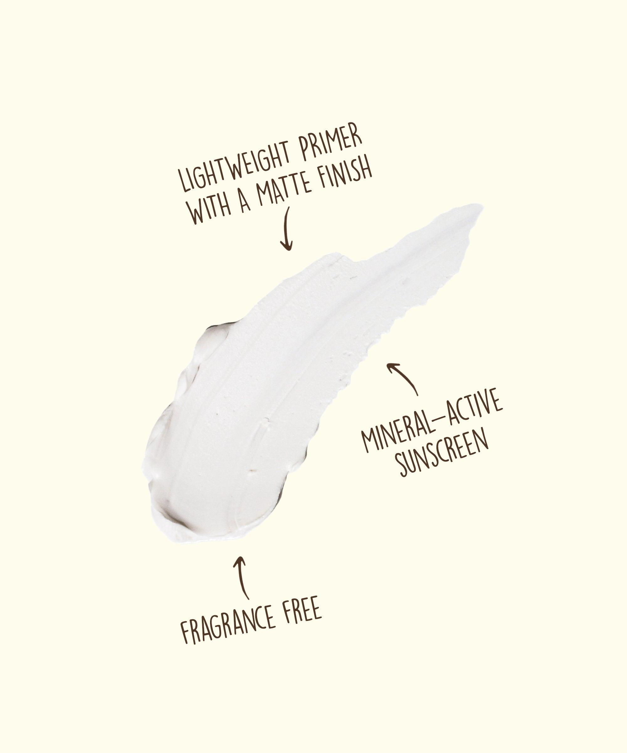 White sunscreen on a cream background