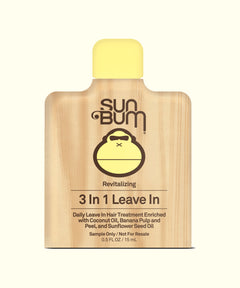 Sun Bum 3-in-1 Leave In hair treatment packet on a white background