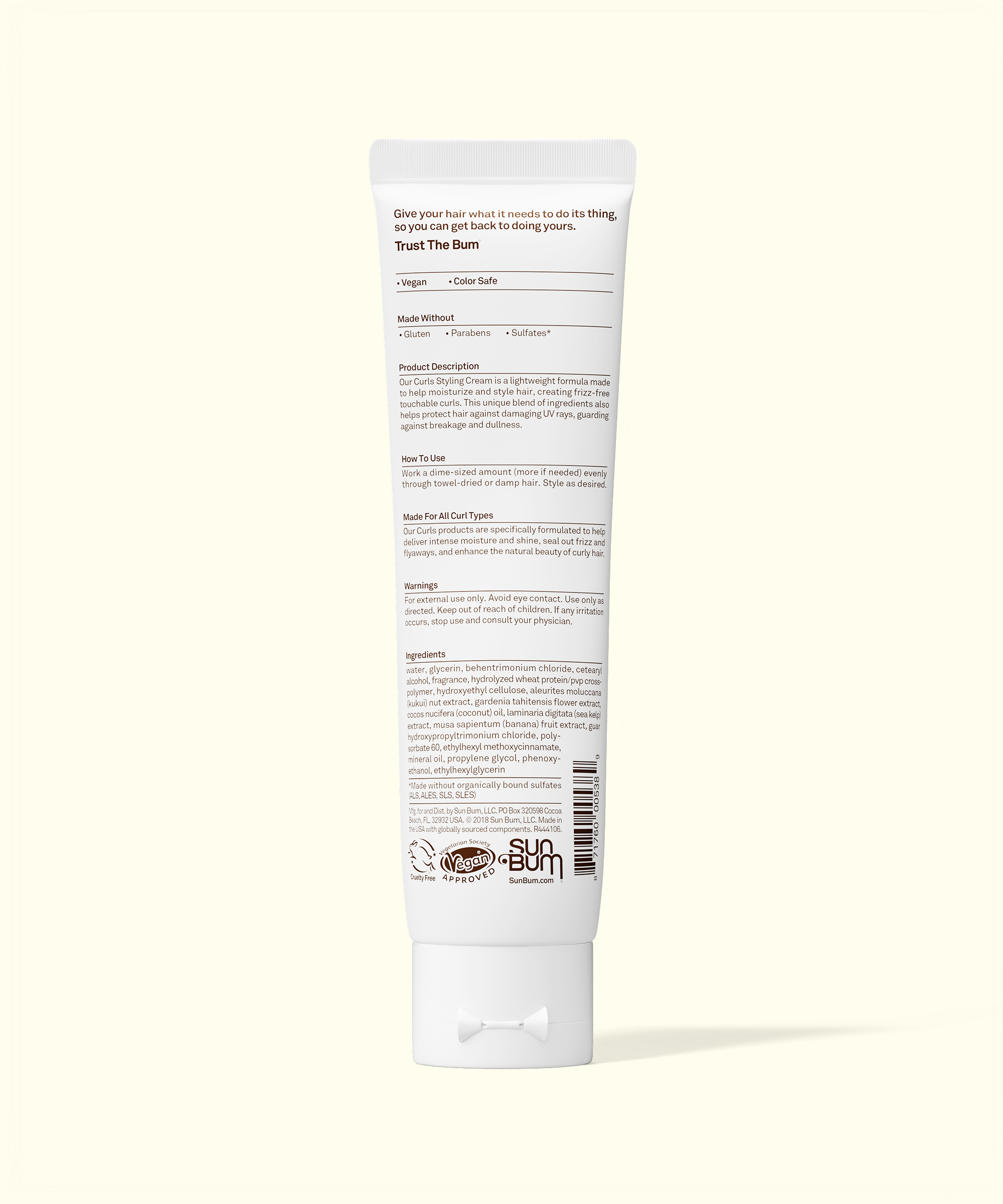 Curls Styling Cream, Moisturizing and Defining | Sun Bum