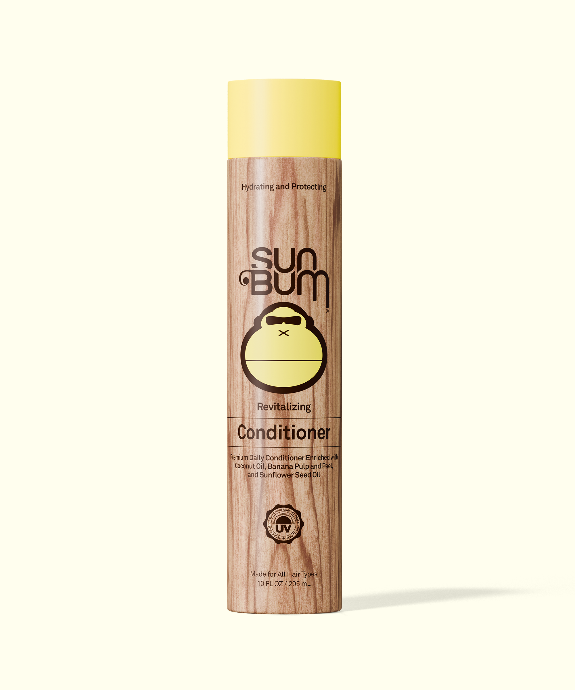 Sun Bum conditioner bottle on a white background
