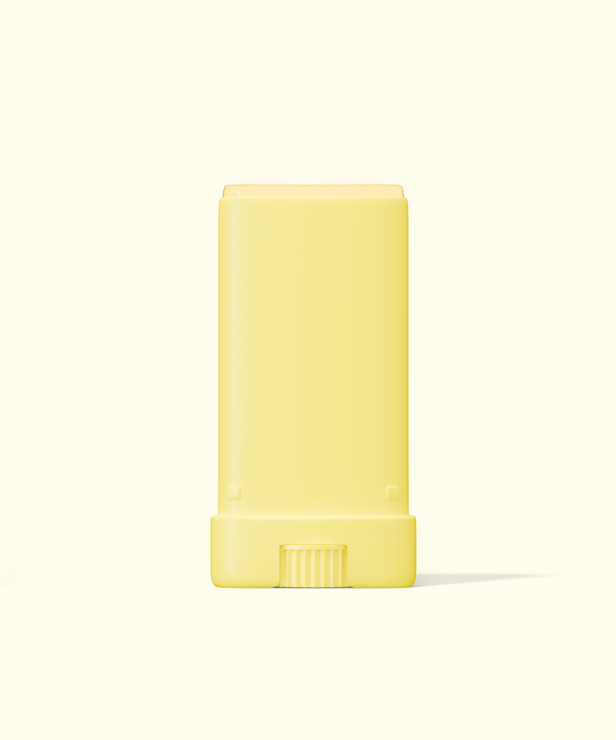 Yellow stick on a light beige background