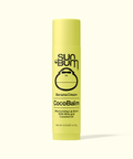 Sun Bum CocoBalm in banana cream flavor on a white background