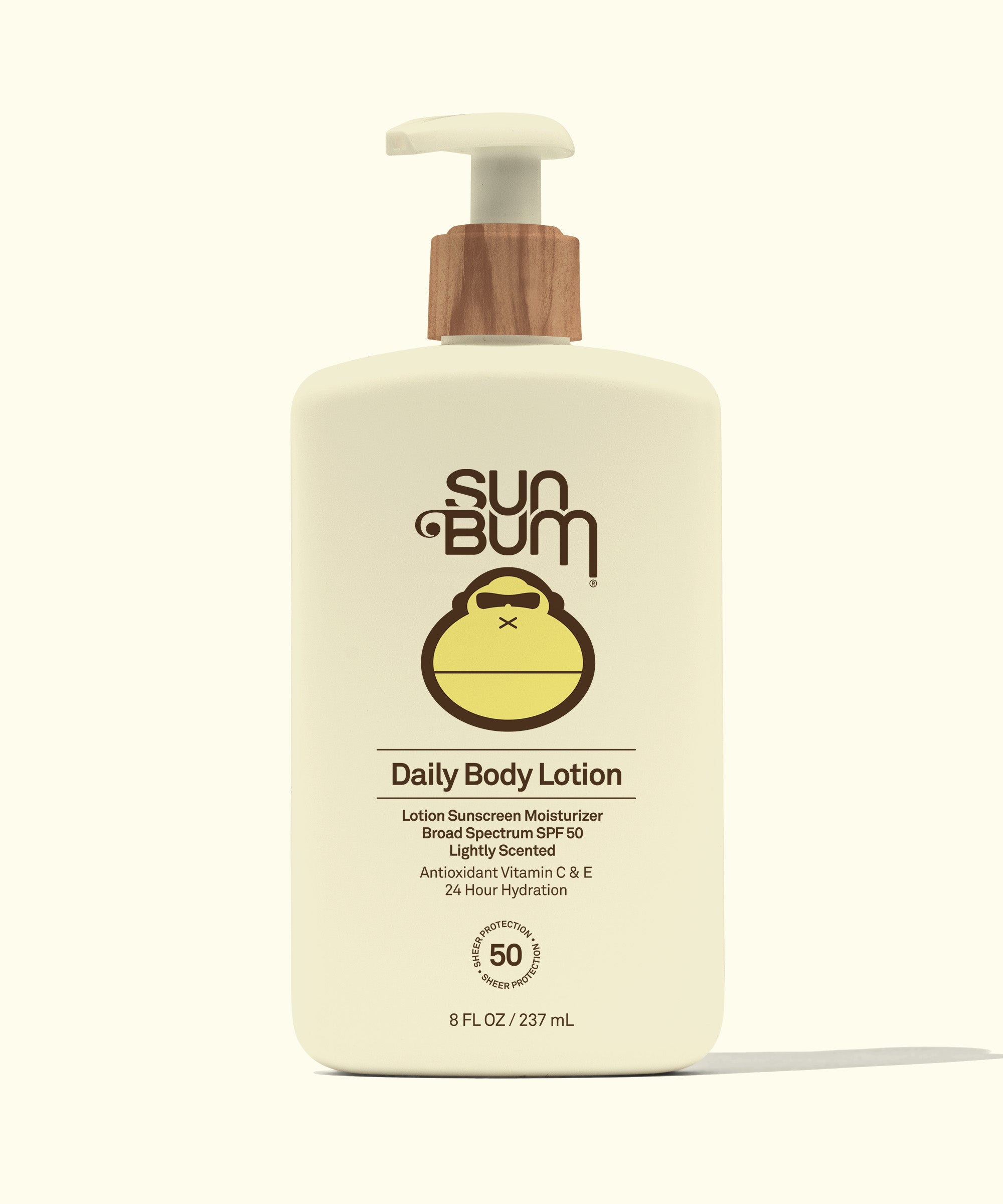 Sun Bum Daily Body Lotion bottle on a white background