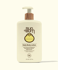 Sun Bum Daily Body Lotion bottle on a white background
