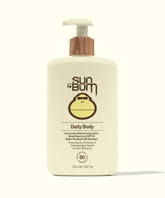 Sun Bum Daily Body sunscreen moisturizing lotion bottle on a white background
