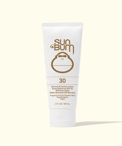 Sun Bum sunscreen tube on a white background