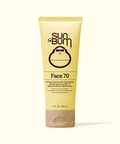 Sun Bum Face 70 sunscreen lotion tube on a white background
